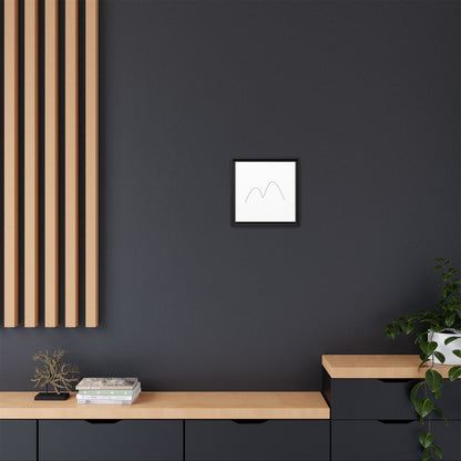Minimal Line Mountains Matte Canvas Framed