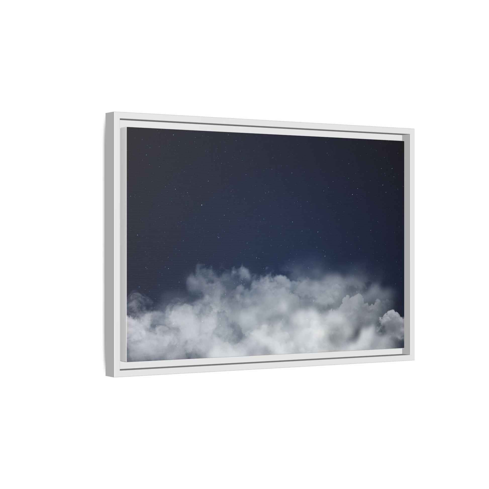Night Sky Clouds Matte Canvas Framed | Starry Wall Art - TRV