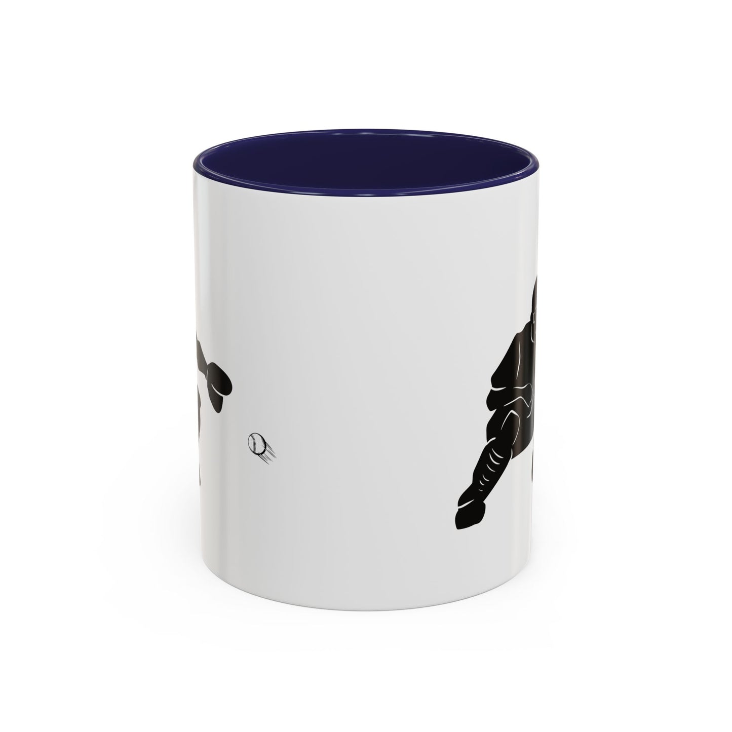 Baseball Catcher Coffee Mug, Sports Gift for Coaches, Black Accent Mug for Fans, Perfect for Birthdays & Celebrations, Unique Cup - TRV