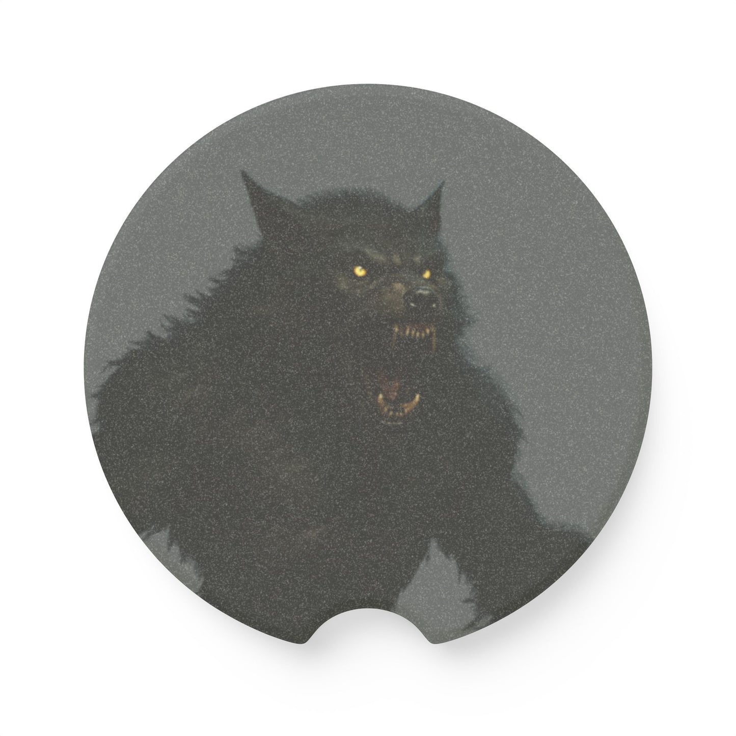 Soapstone Car Coaster — Black Cat Night Design