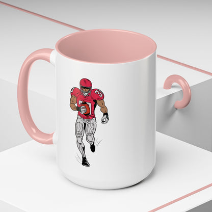Football Player Coffee Mug, Sports Fan Gift, Motivational Coffee Cup, Game Day Mug, Unique Sports Merchandise
