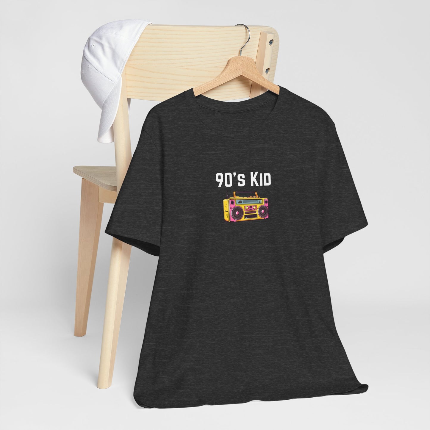 Retro Boombox Tee — 90s Kid Graphic T-Shirt