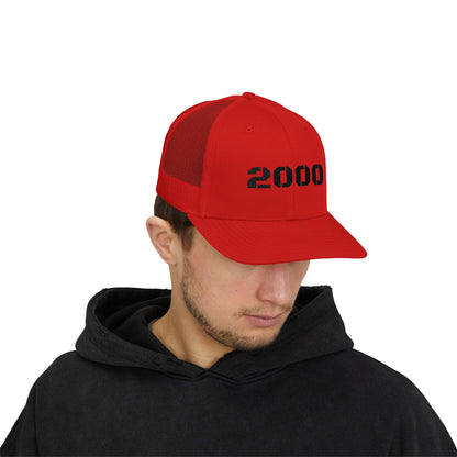 2000 Vintage Snapback Trucker Cap, Retro Baseball Hat, Birthday Gift, Stylish Outdoors Hat, 90s Nostalgia Cap - TRV