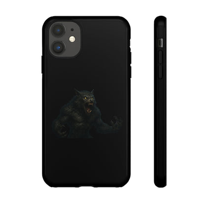 Werewolf Phone Case, Tough Cases, Black Panther Design, Gift for Animal Lovers, Phone Accessories, Fierce Phone Protection - TRV
