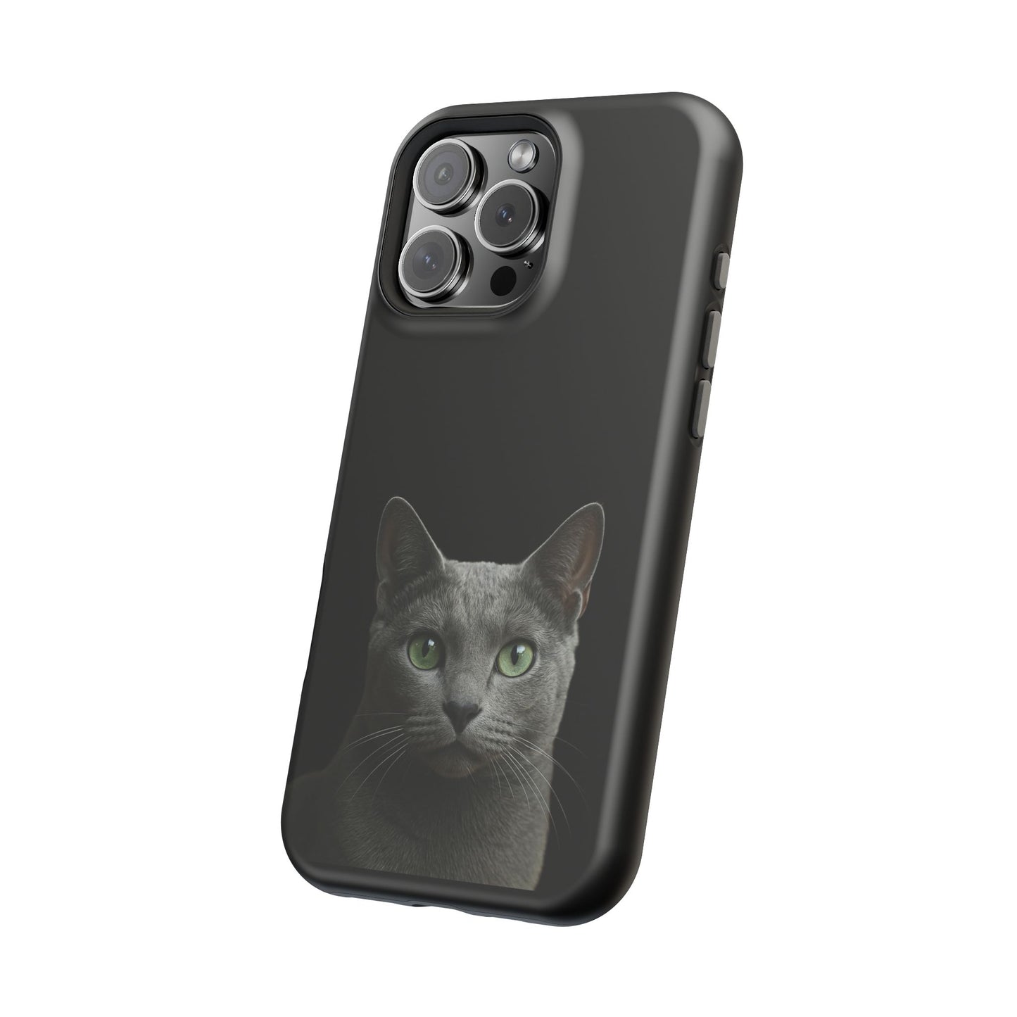 Russian Blue Cat Phone Case — Magnetic Impact-Resistant iPhone Cover