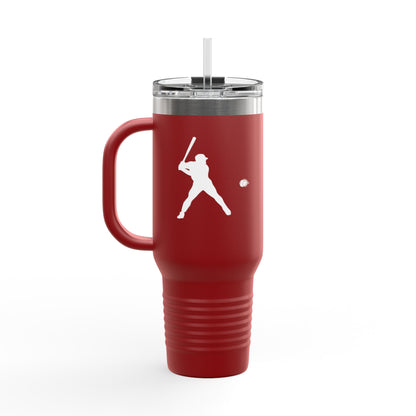 Baseball-Themed Insulated Travel Mug, Perfect for Fans & Athletes, Gift for Sports Lovers, 40oz Drinkware for Home & Road - TRV