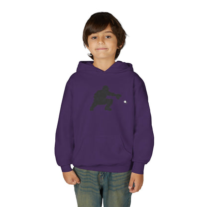Youth Baseball Catcher Hoodie, Sporty Sweatshirt for Kids, Perfect Gift for Young Athletes, Team Spirit Gear, Sports Event Apparel