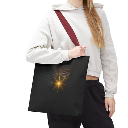 Radiant Starburst Tote Bag | Golden Light Celestial Design - TRV