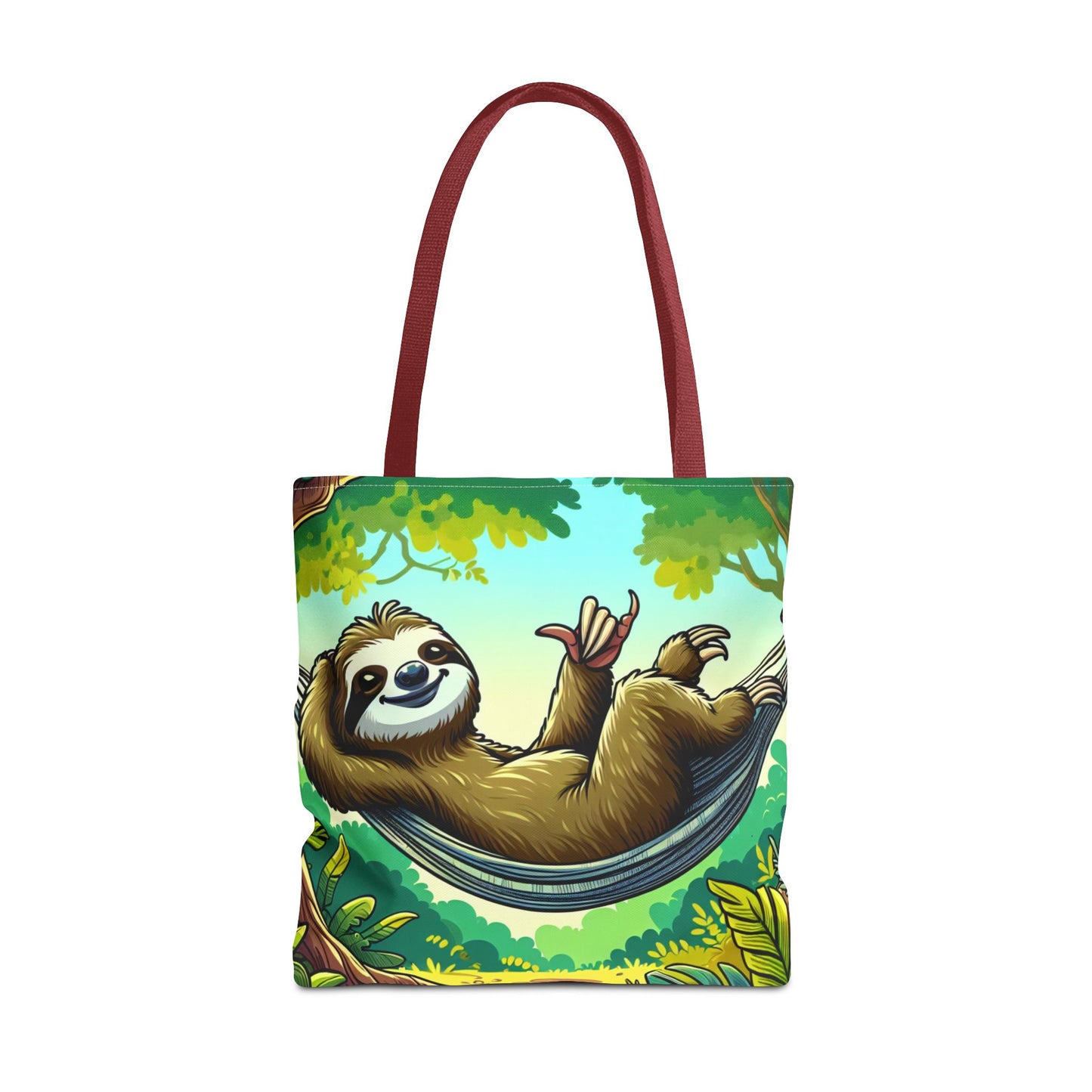 Relaxed Sloth Tote Bag, Cute Eco-Friendly Bag, Gift for Animal Lovers, Beach Bag, Reusable Shopping Tote - TRV