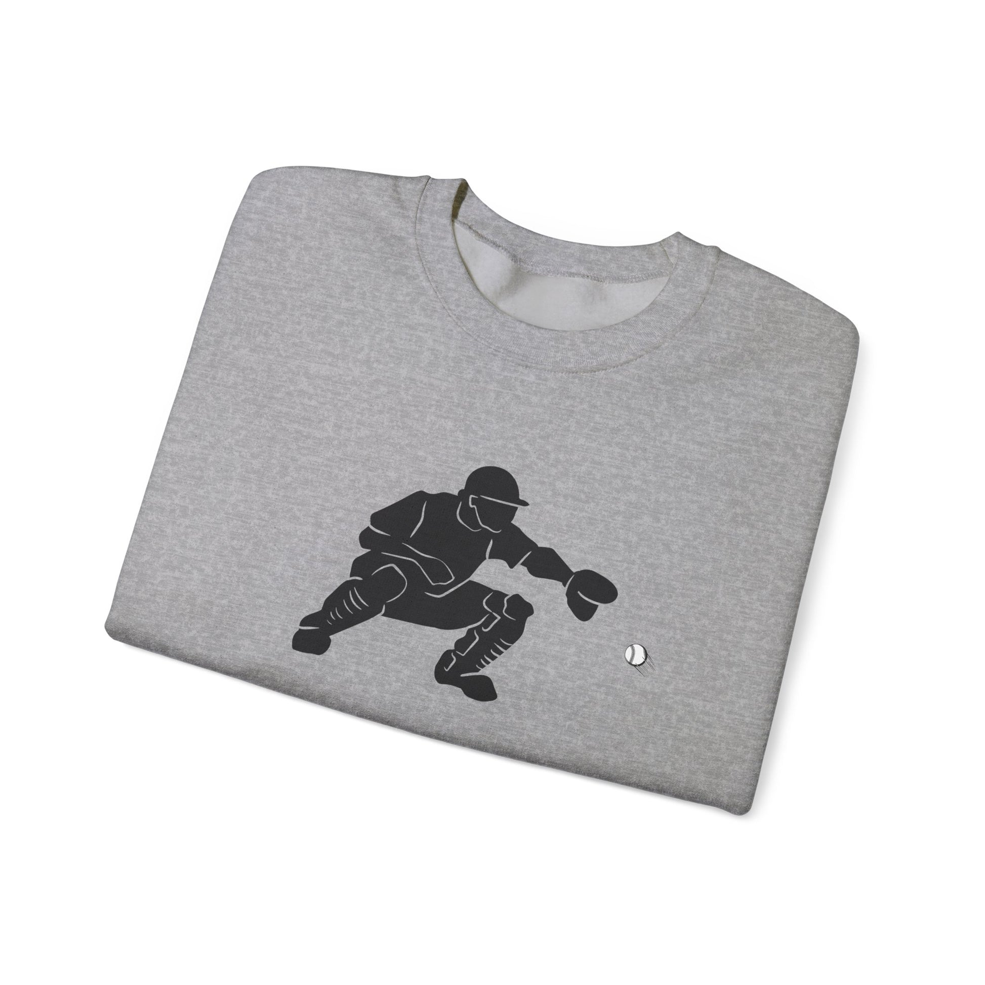 Baseball Catcher Crewneck Sweatshirt | Unisex Sports Apparel | Perfect for Game Days, Gifts, and Casual Wear | Baseball Lover's Gift - TRV