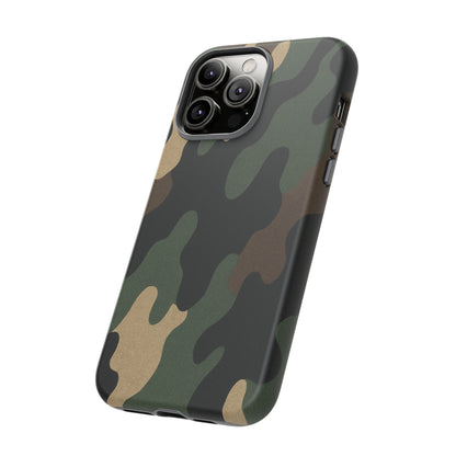 Camouflage Phone Case, Tough Phone Cover, Military Style Accessory, Protective Case for Men, Gifts for Soldiers - TRV