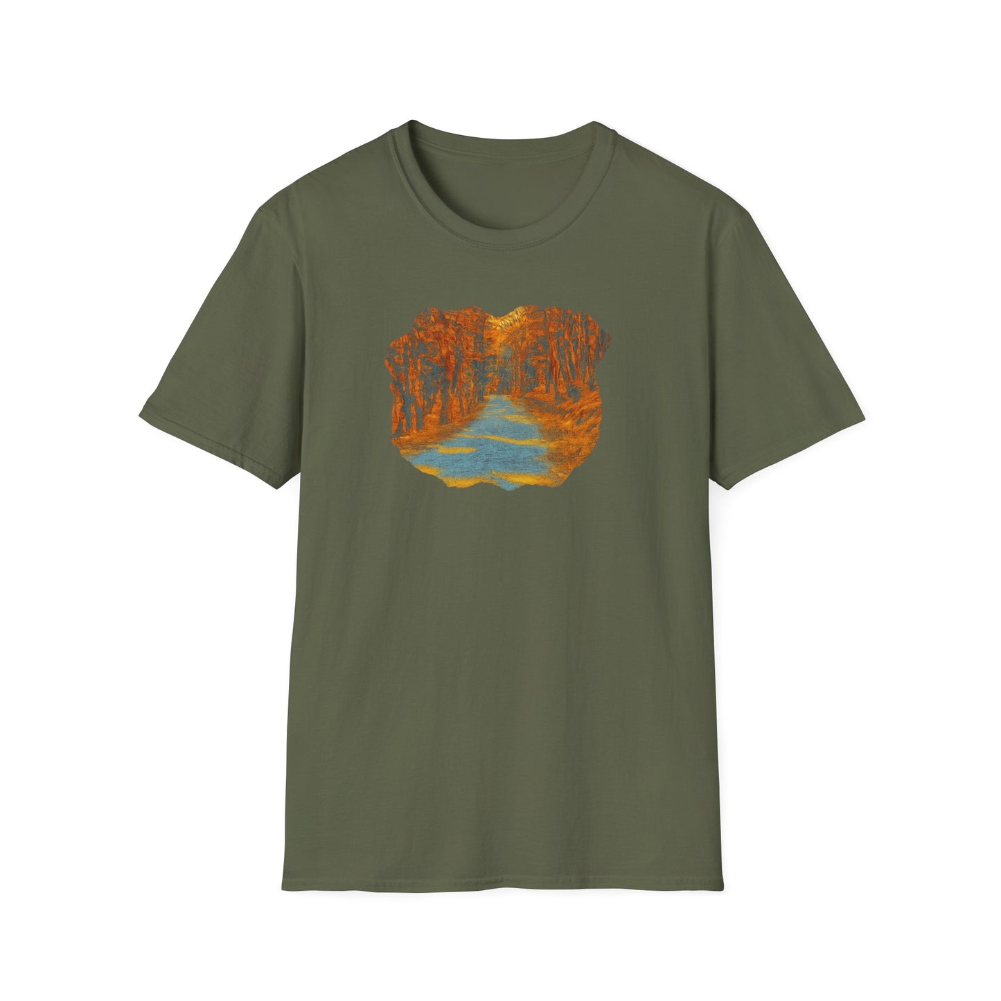 Autumn Pathway Unisex Softstyle T-Shirt, Cozy Fall Shirt, Nature Lover Tee, Scenic Route Top, Gift for Hikers, Casual Wear, Outdoor [...]