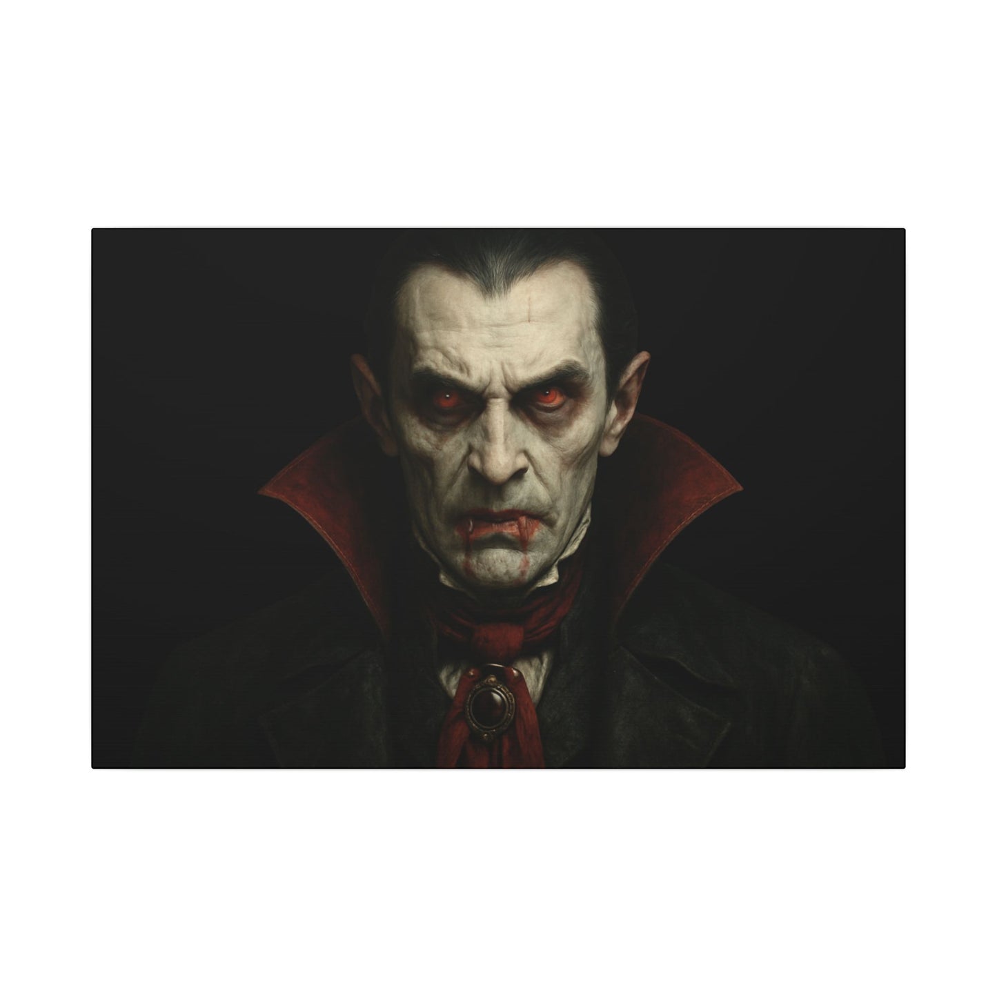 Vampire Portrait Canvas Wall Art – Gothic Dracula Print on Canvas