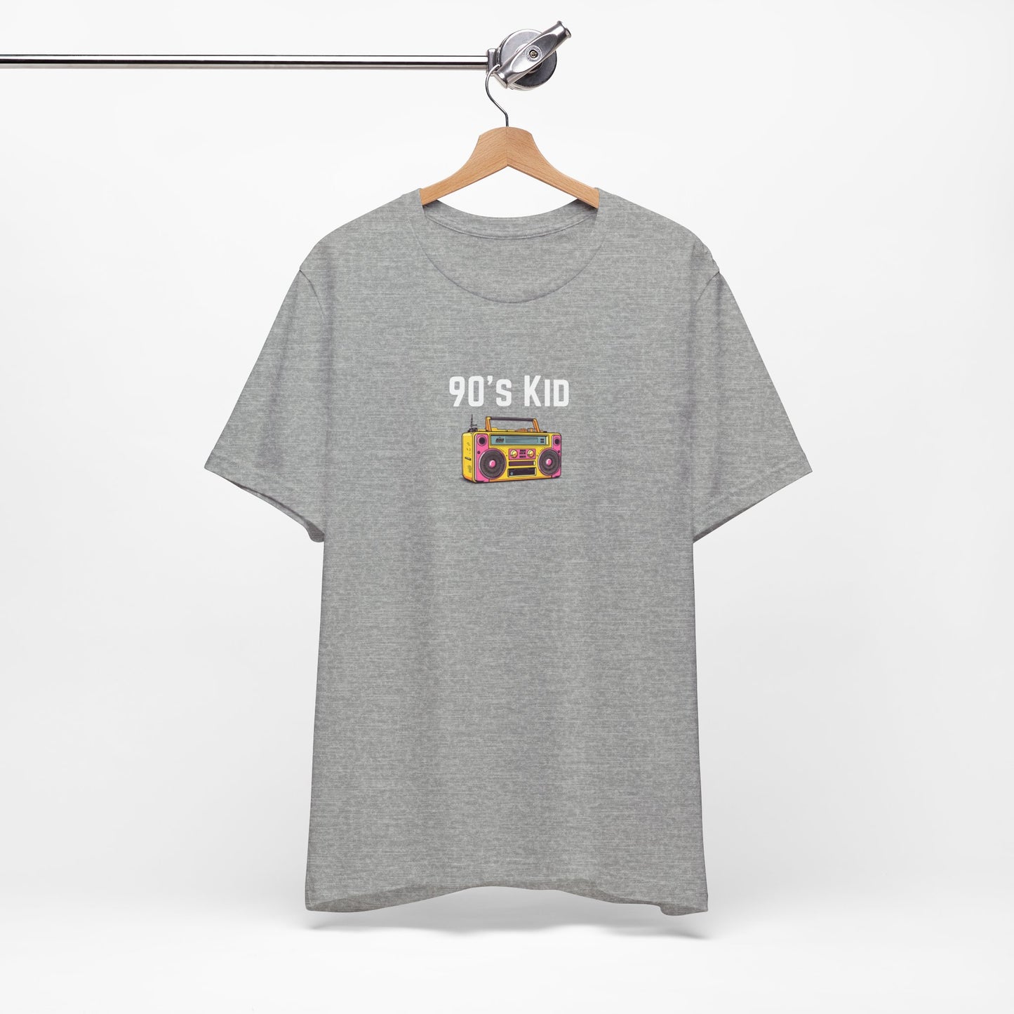 Retro Boombox Tee — 90s Kid Graphic T-Shirt