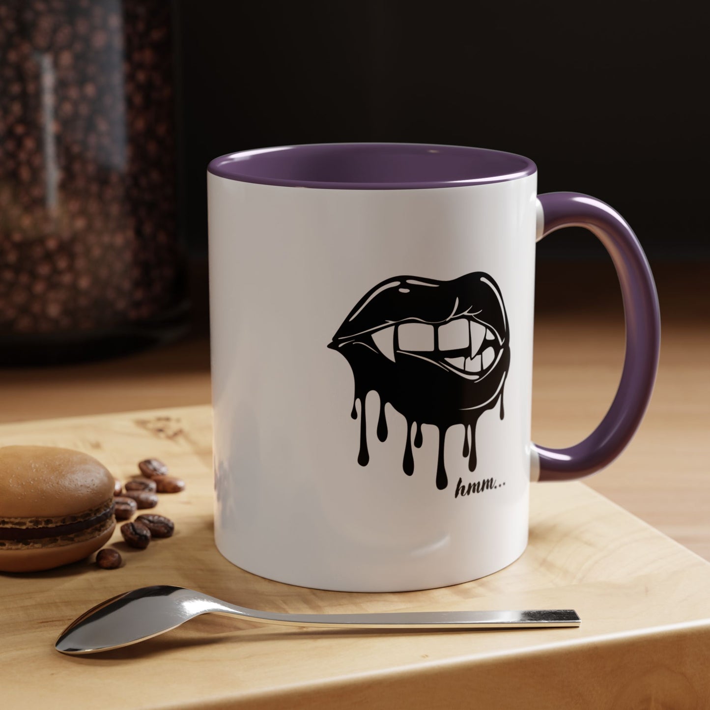 Vampire Lip Accent Coffee Mug - 11oz & 15oz - Unique Halloween Gift