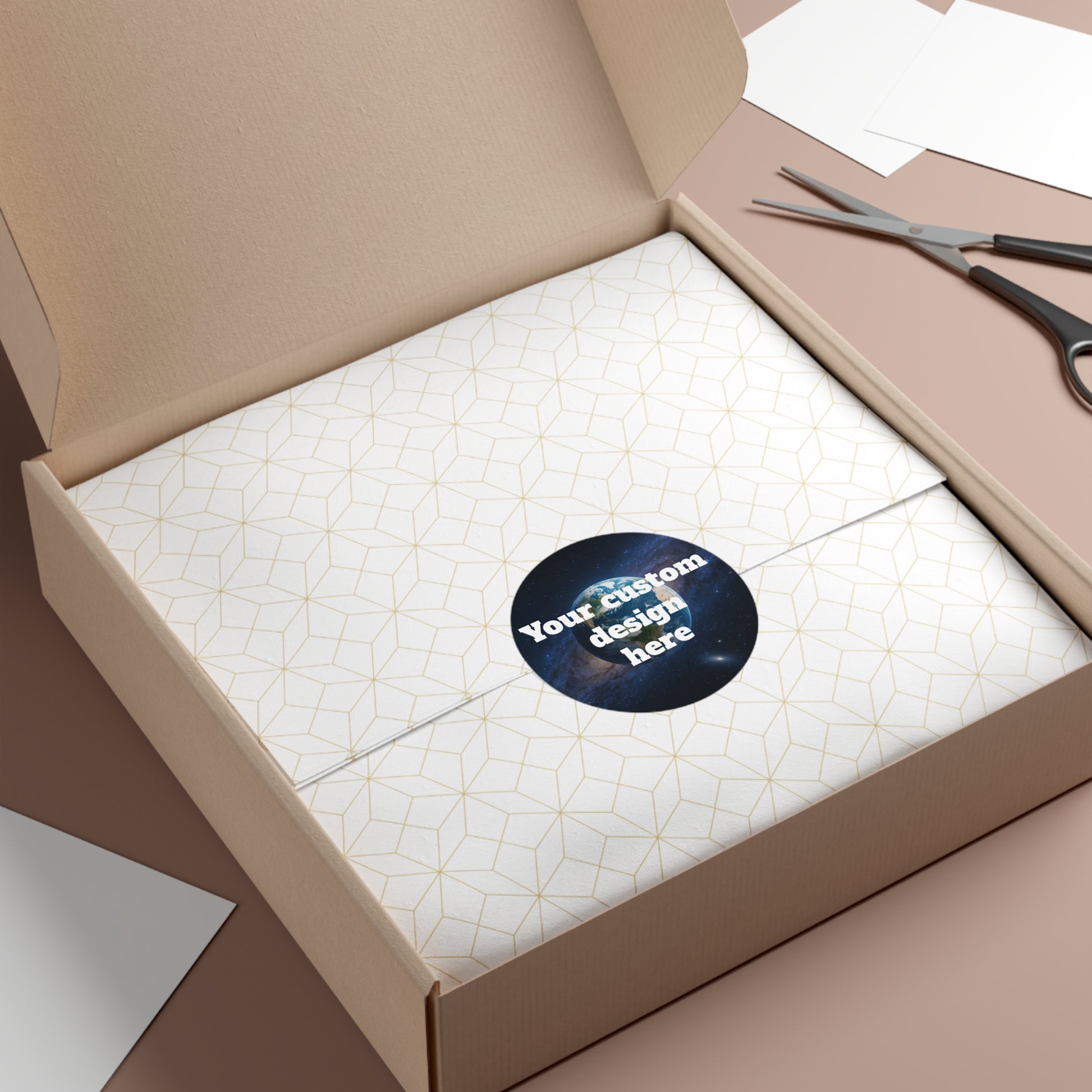 Custom Earth Space Design Round Sticker | Vinyl Circle Decal - TRV