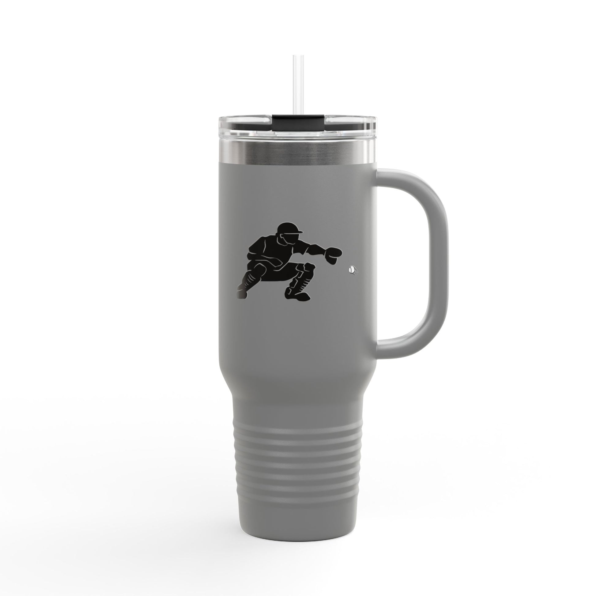 Insulated Travel Mug | Baseball Catcher Themed Travel Tumbler for Active Lifestyles, Coffee Mug, Road Trip Cup, Gym Hydration, Gift for Athletes - TRV