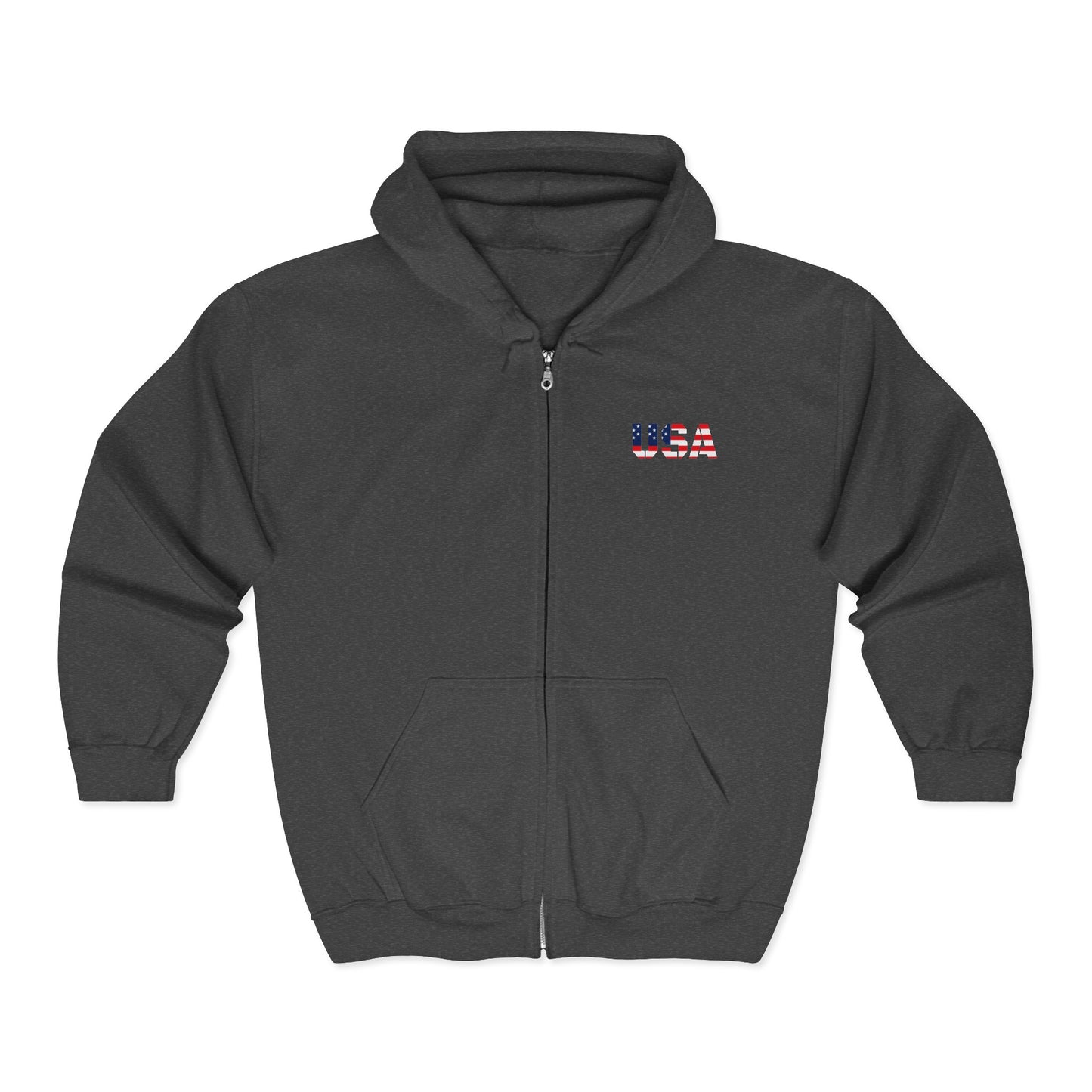 USA Flag Full‑Zip Hoodie — American Patriotic Zip-Up Sweatshirt