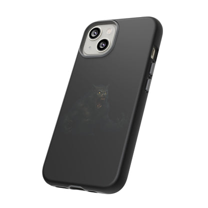 Werewolf Phone Case, Tough Cases, Black Panther Design, Gift for Animal Lovers, Phone Accessories, Fierce Phone Protection - TRV
