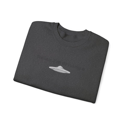 Relaxing UFO Driving Sweatshirt, Funny Gift for UFO Lovers, Unisex Crewneck Pullover, Casual Wear, Space Enthusiast Apparel