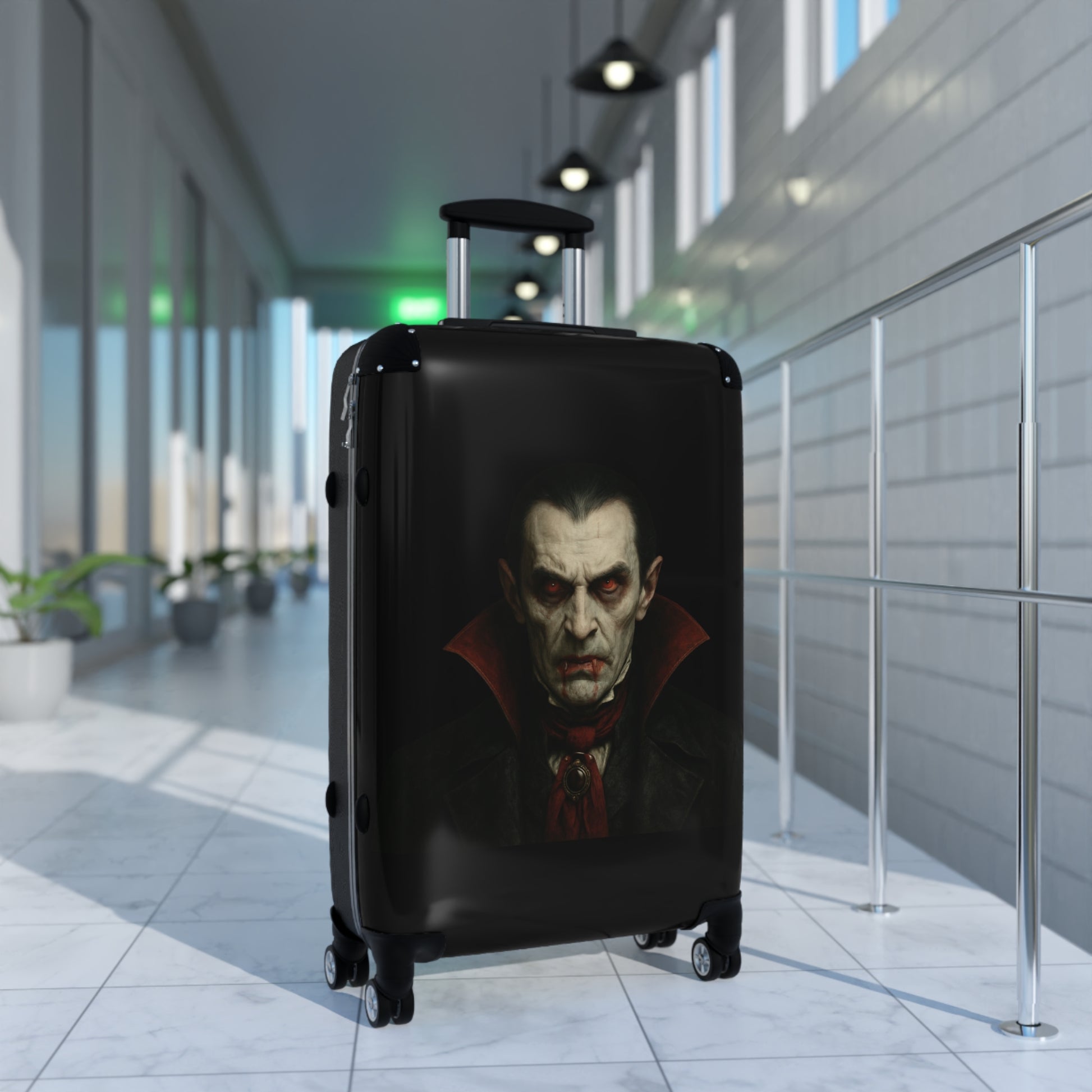 Spooky Vampire Luggage, Halloween Travel Bag, Dracula Suitcase, Gothic Carry-On, Horror Trip Gear - TRV