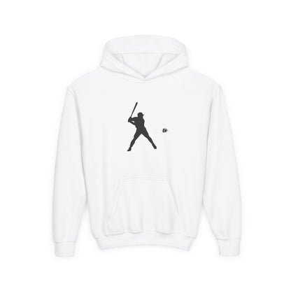 Baseball Themed Youth Hoodie, Sports Sweatshirt, Kids Gift, Youth Apparel, Baseball Fan Gear, Athletic Hoodie