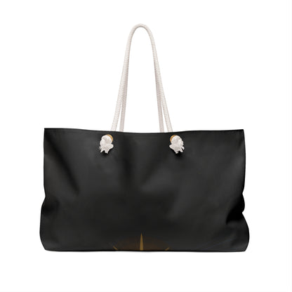Sunburst Minimalist Graphic Weekender Bag | Black Beach Tote - TRV