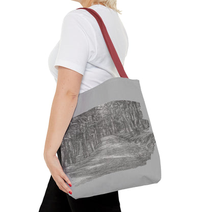 Scenic Path Tote Bag, Reversible Tote, Eco-Friendly Shopper, Outdoor Adventure Bag, Gift for Nature Lovers, Stylish Carryall - TRV