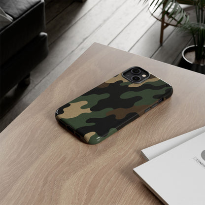 Camouflage Phone Case, Tough Phone Cover, Military Style Accessory, Protective Case for Men, Gifts for Soldiers - TRV