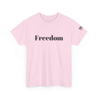 Freedom script tee | T-Shirt, American flag sleeve - TRV