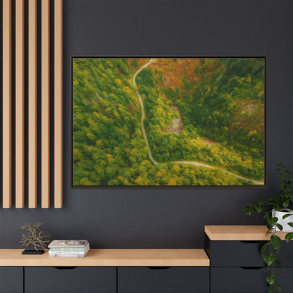 Framed Nature Canvas Art Print, Vibrant Forest Wall Decor, Abstract Landscape Artwork, Home Decoration, Gift for Nature Lovers - TRV