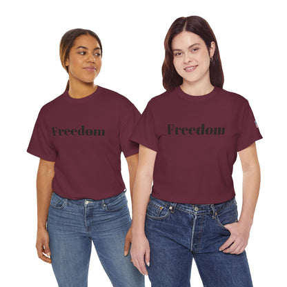 Freedom script tee | T-Shirt, American flag sleeve - TRV