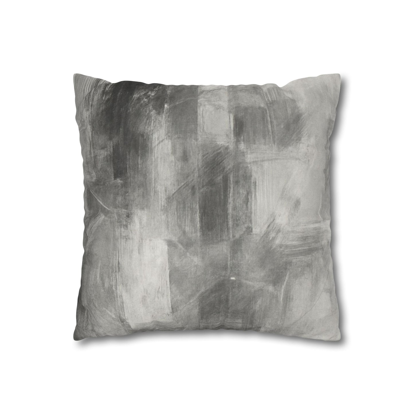Watercolor Gray Decorative Pillowcase — Spun Polyester Square Throw Pillow Cover