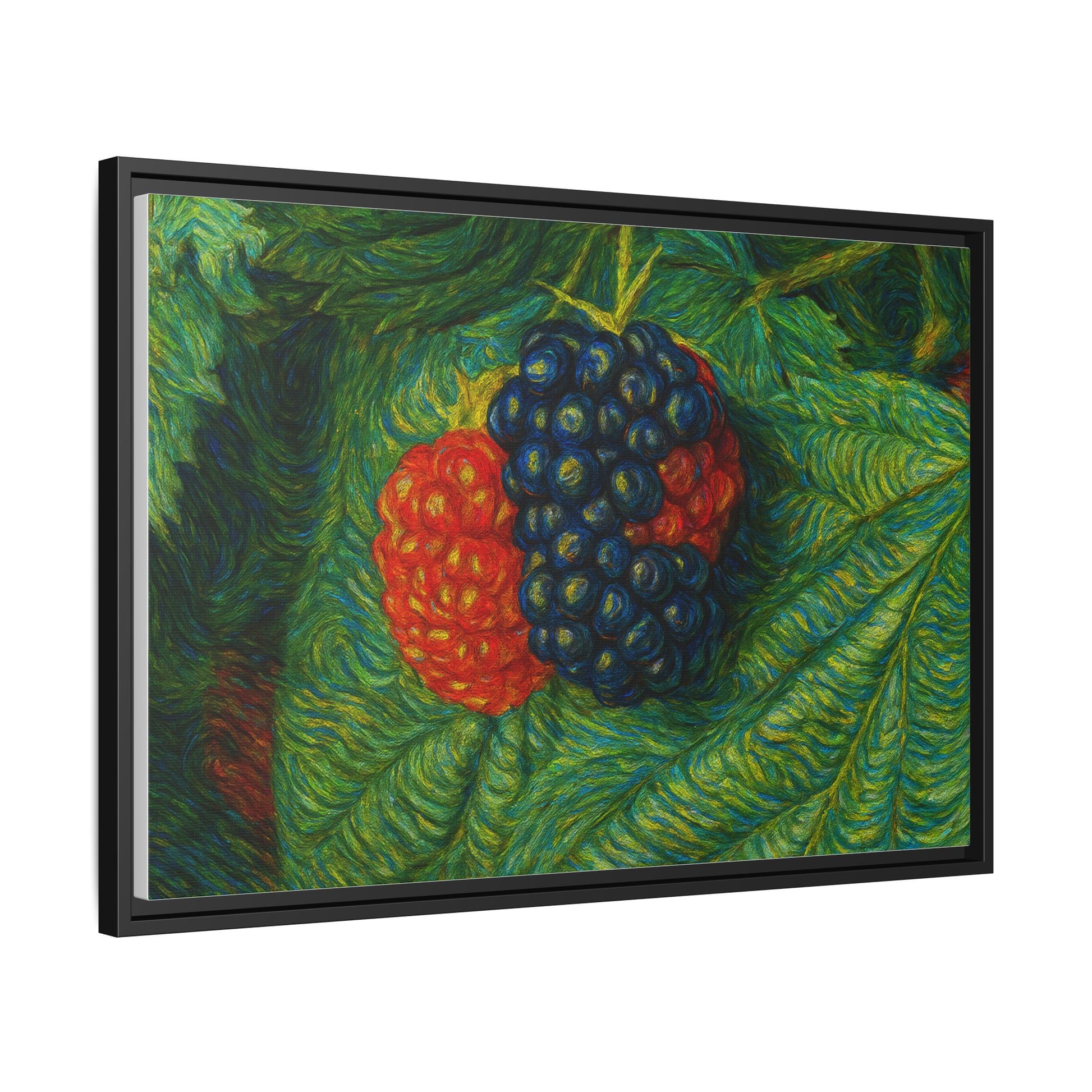 Van Gogh Style Blackberry Canvas Art, Framed Wall Decor, Botanical Print, Summer Home Decor, Gift for Garden Lovers - TRV