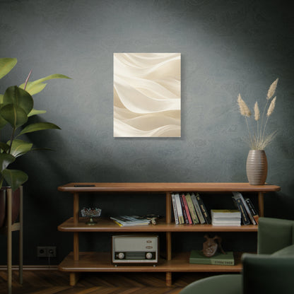 Neutral Abstract Wave Art Matte Canvas