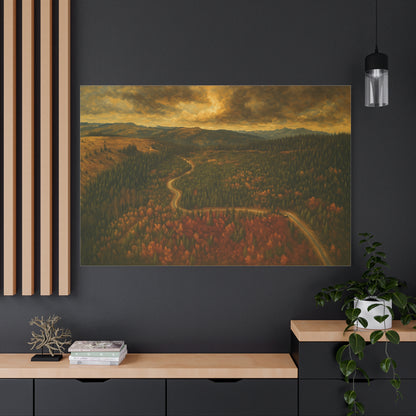 Stretched Canvas Art, Scenic Landscape Wall Decor, Nature Painting for Home, Rustic Room Accent, Gift for Nature Lovers - TRV