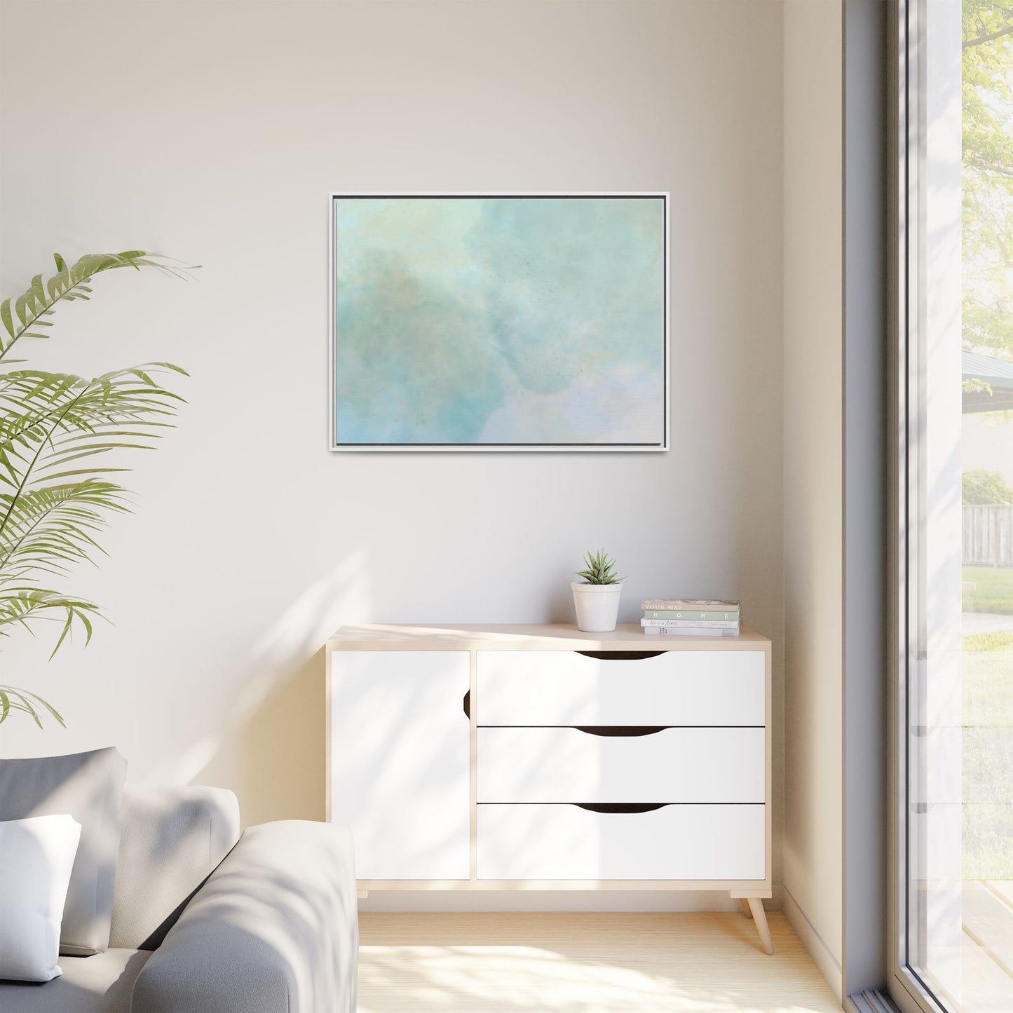 Soft Abstract Pastel Watercolor Matte Canvas