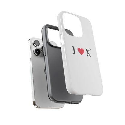 Baseball Love Phone Case, Tough Cases for Sports Lovers, i Heart Baseball Protection, Gift for Players, Cute Sports Case - TRV