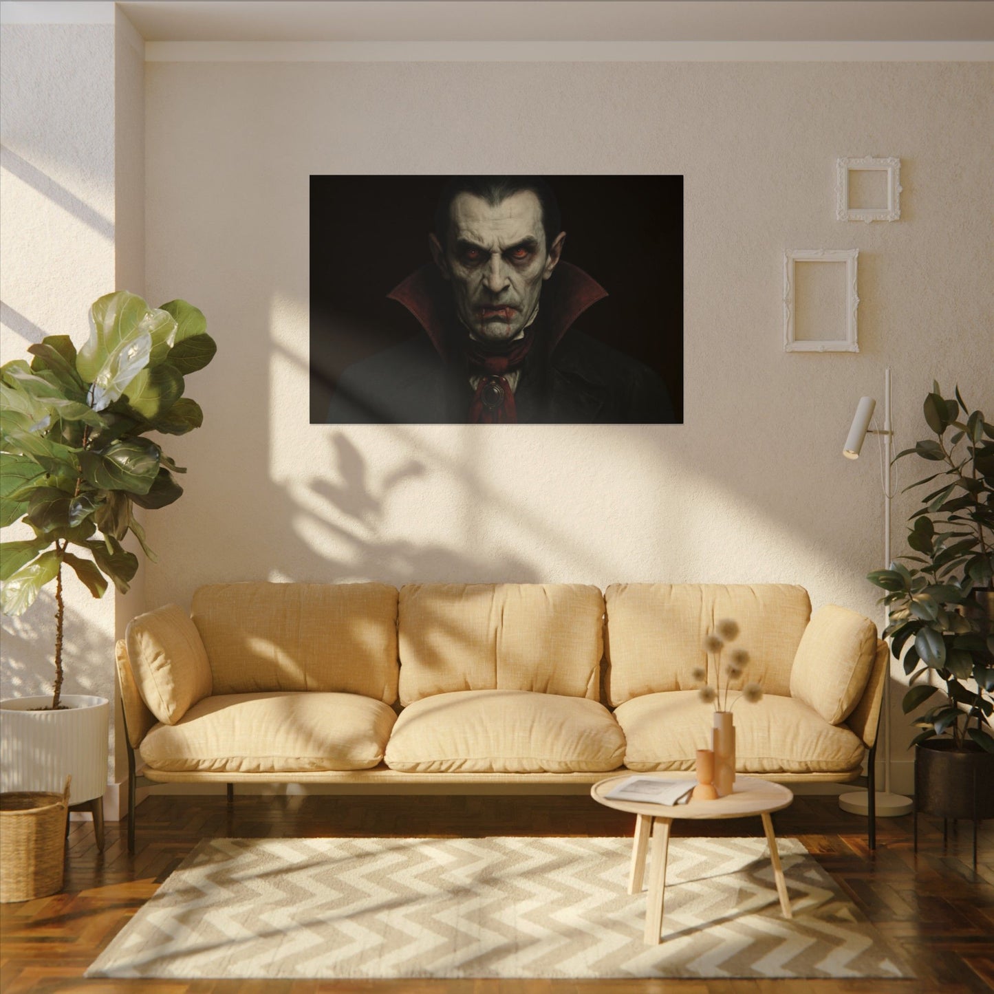 Vampire Portrait Canvas Wall Art – Gothic Dracula Print on Canvas
