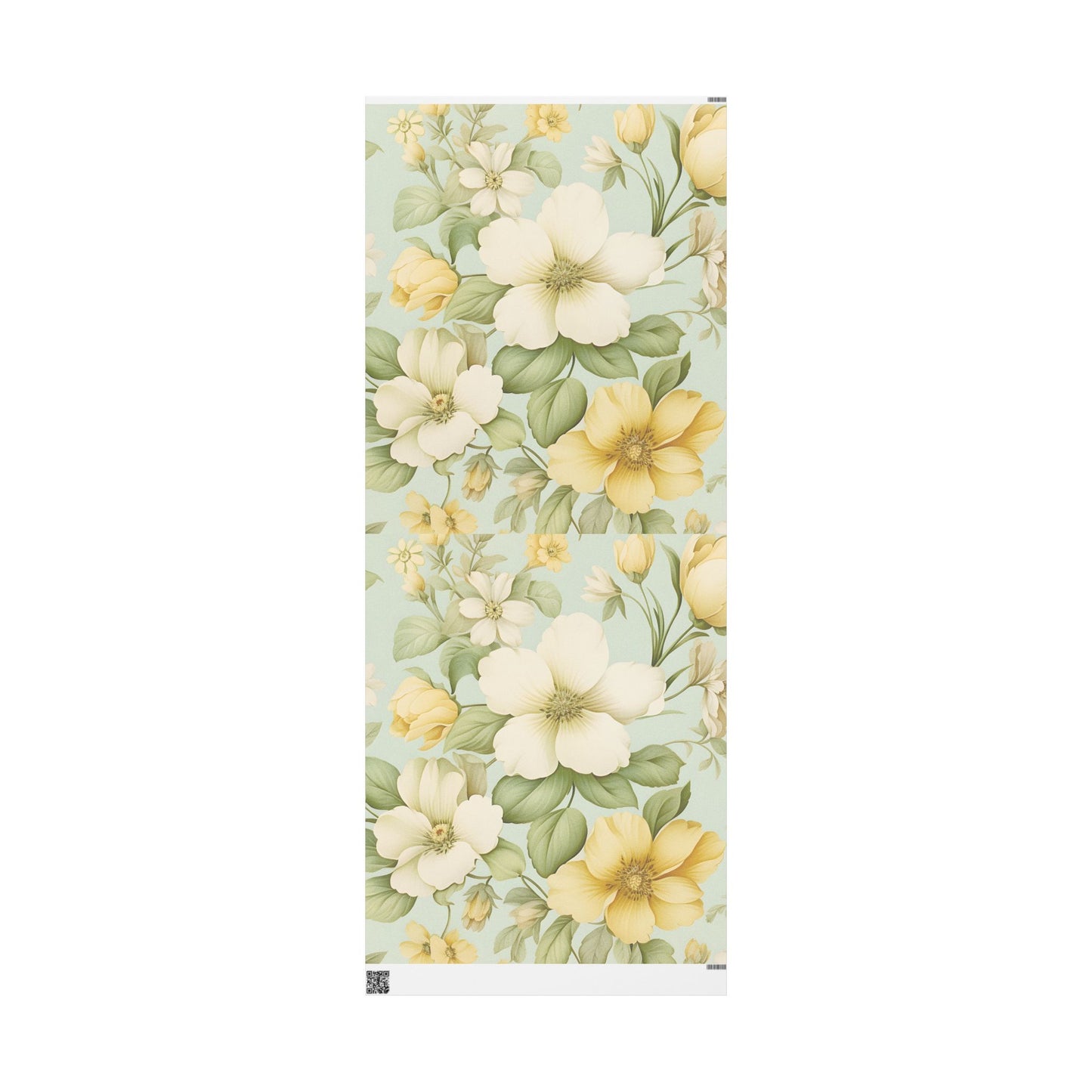 Floral Lemon Wrap — Citrus Blossom Wrapping Paper Roll