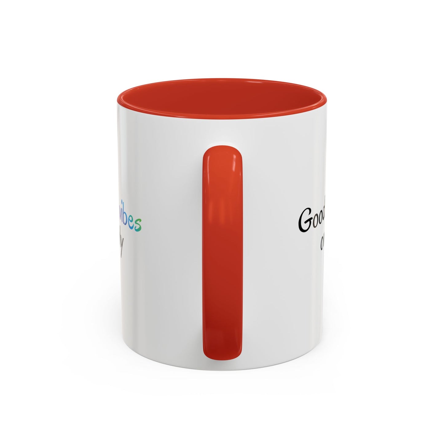 Good Vibes Only Accent Coffee Mug - Positive Energy 11 & 15oz Cup for Happiness, Inspirational Gift, Morning Motivation, Ceramic Tea Cup,