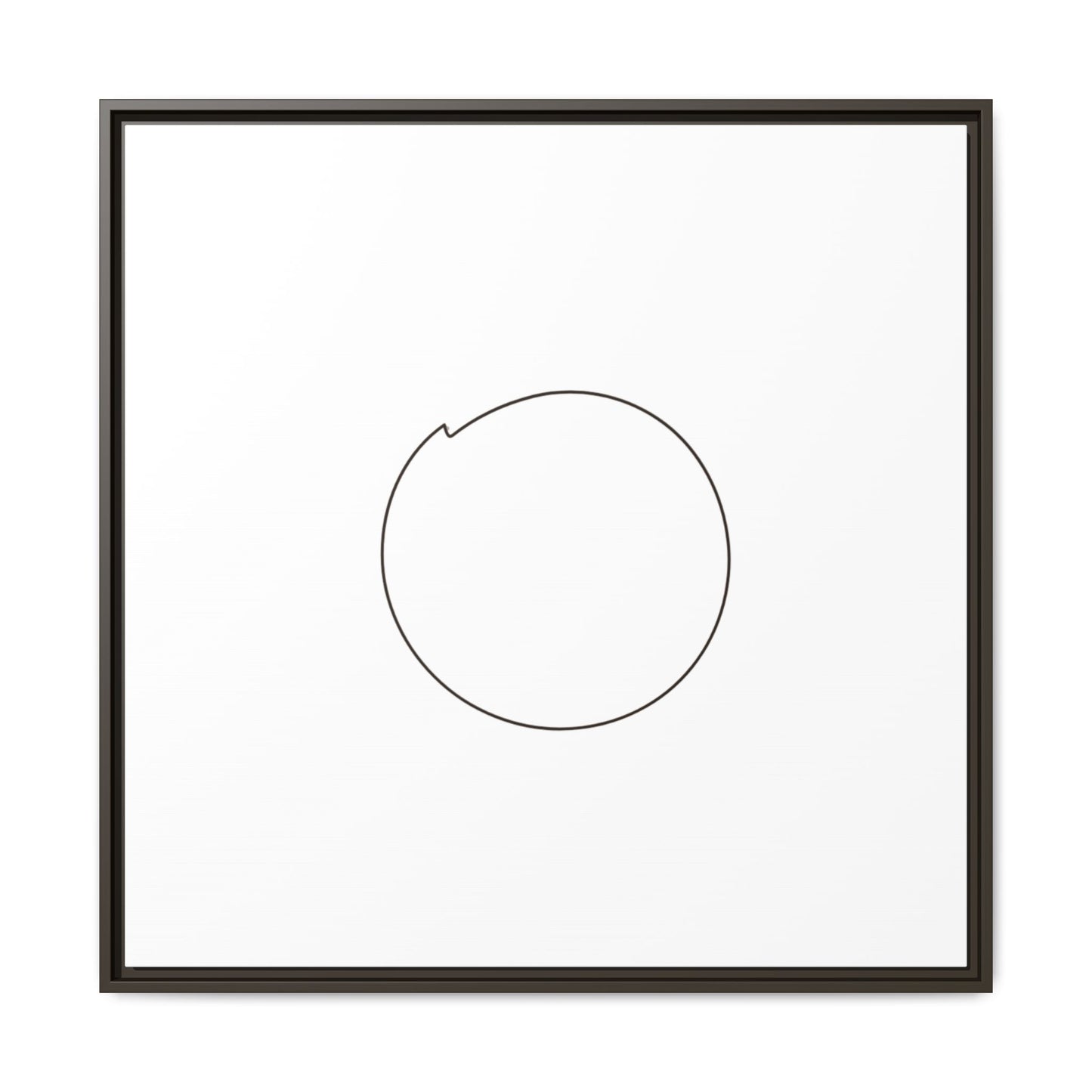 Minimal Circle Line Matte Canvas Framed | Modern Abstract Wall Art