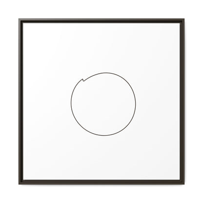Minimal Circle Line Matte Canvas Framed | Modern Abstract Wall Art
