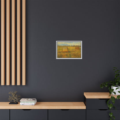 Framed Matte Canvas Wall Art - Rustic Farm Landscape, Country Decor, Home Gallery, Gift for Nature Lovers, Housewarming Decor - TRV