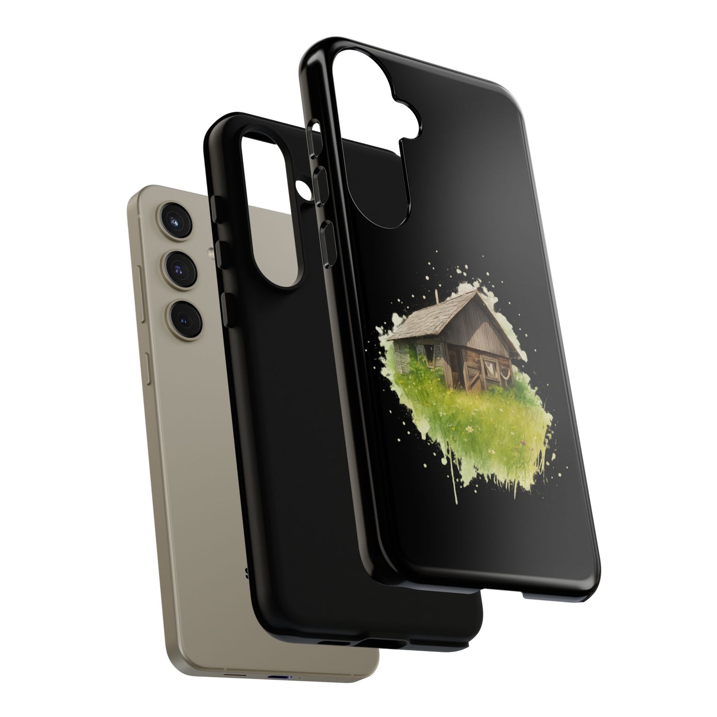 Rustic Farmhouse Phone Case, Cute Cottage Design, Tough Cases for Nature Lovers, Eco-Friendly Gift, Customizable Tech Accessories - TRV