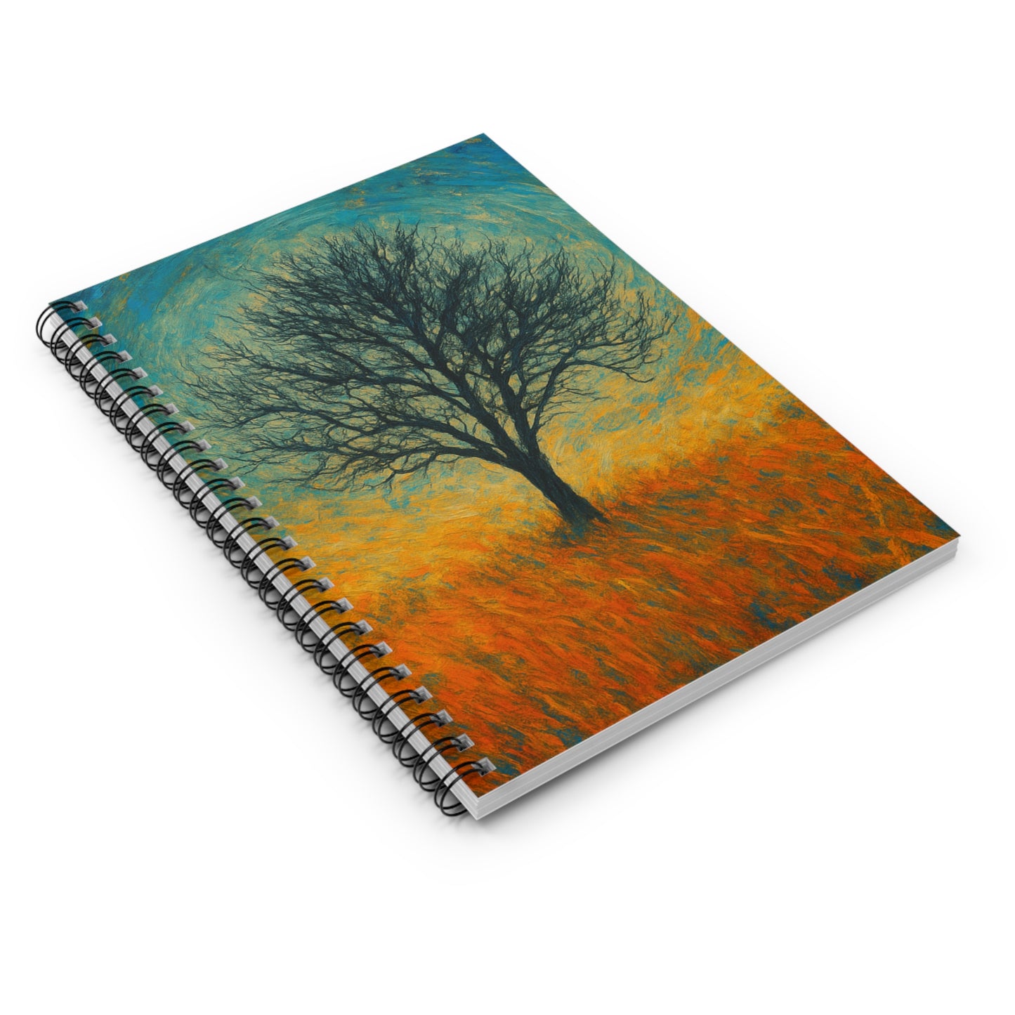 Artistic Tree Spiral Notebook - Ruled Pages, Nature Lover Gift, Journal for Notes, School Supplies, Unique Stationery - TRV