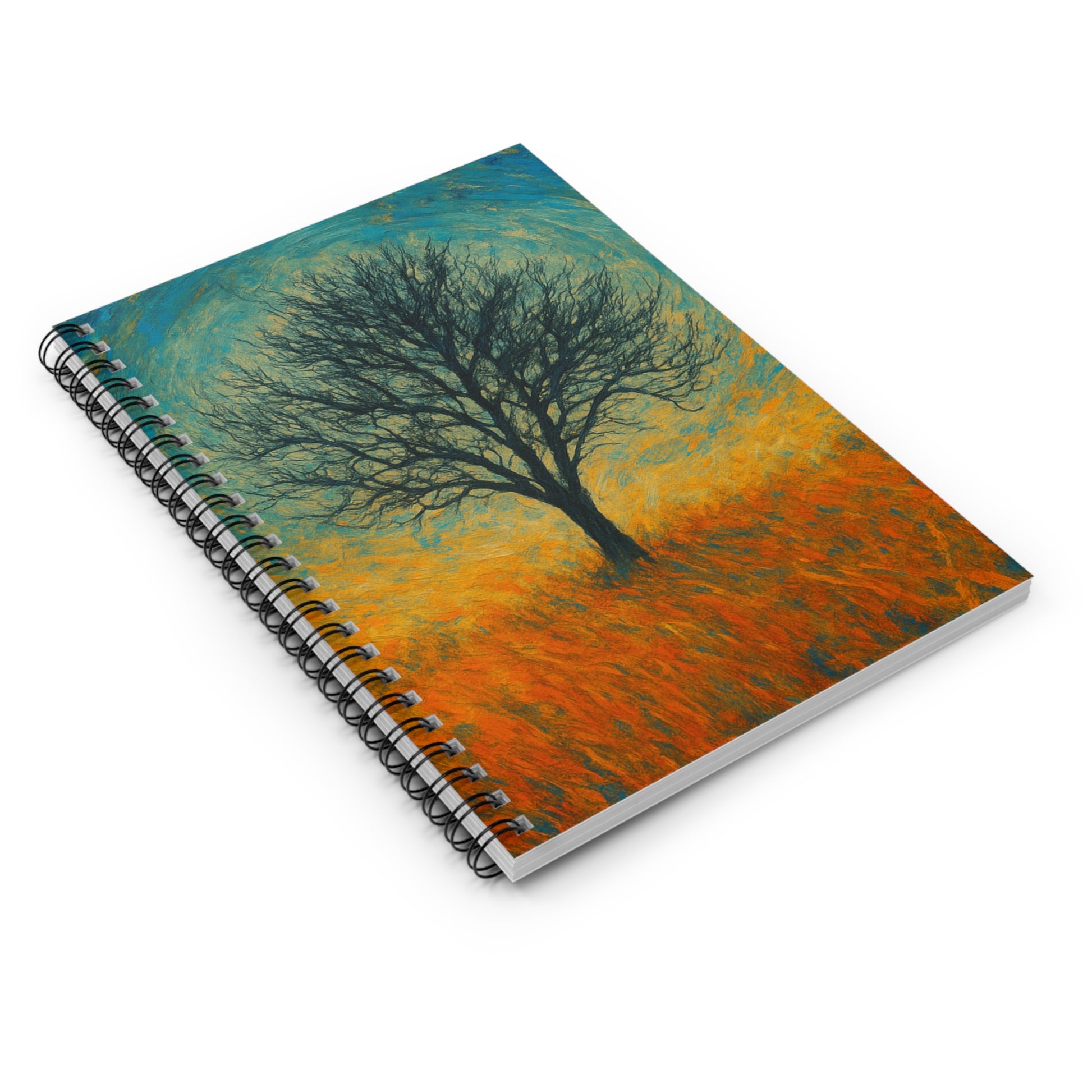 Artistic Tree Spiral Notebook - Ruled Pages, Nature Lover Gift, Journal for Notes, School Supplies, Unique Stationery - TRV