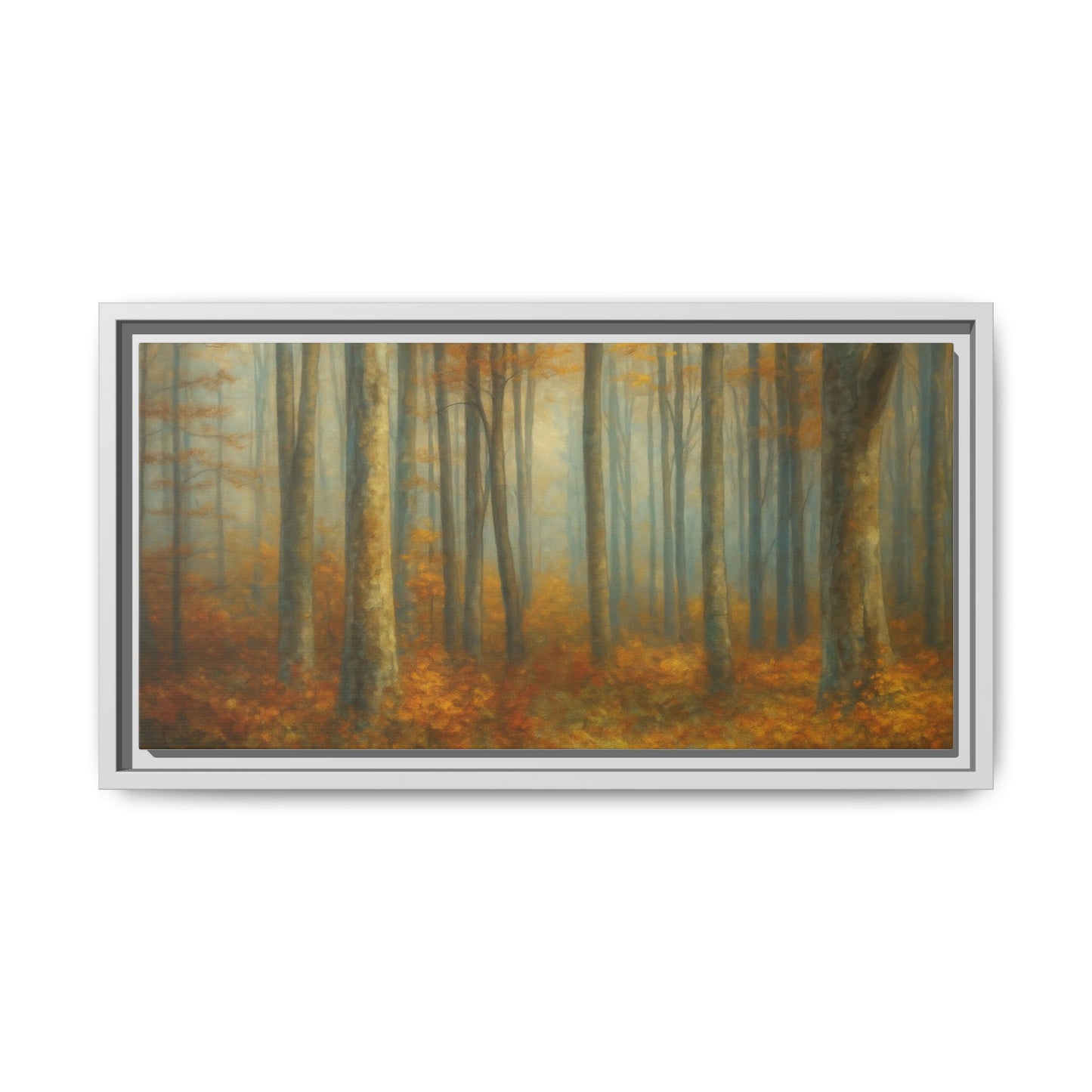 Autumn Forest Canvas Art, Framed Wall Decor, Rustic Home Decor, Nature Artwork, Gift for Nature Lovers - TRV