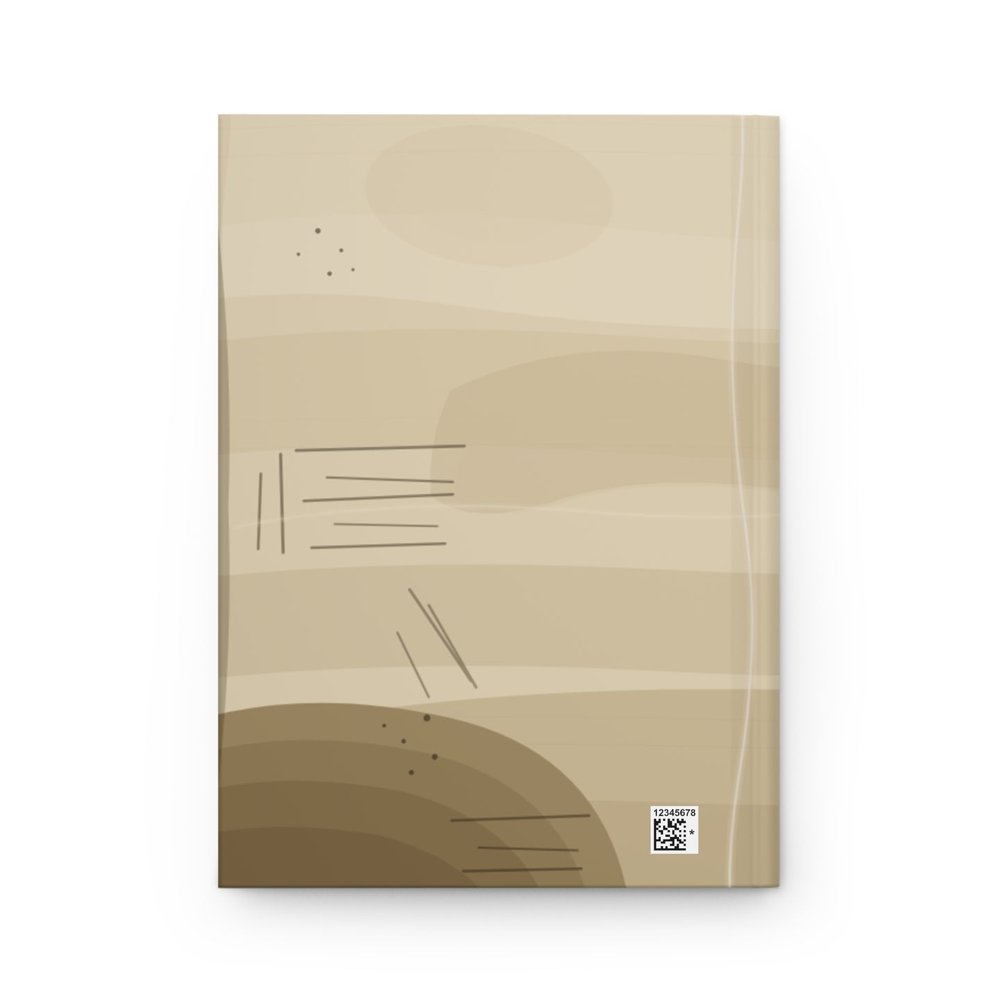Neutral Abstract Lines Hardcover Journal | Minimal Beige Notebook - TRV
