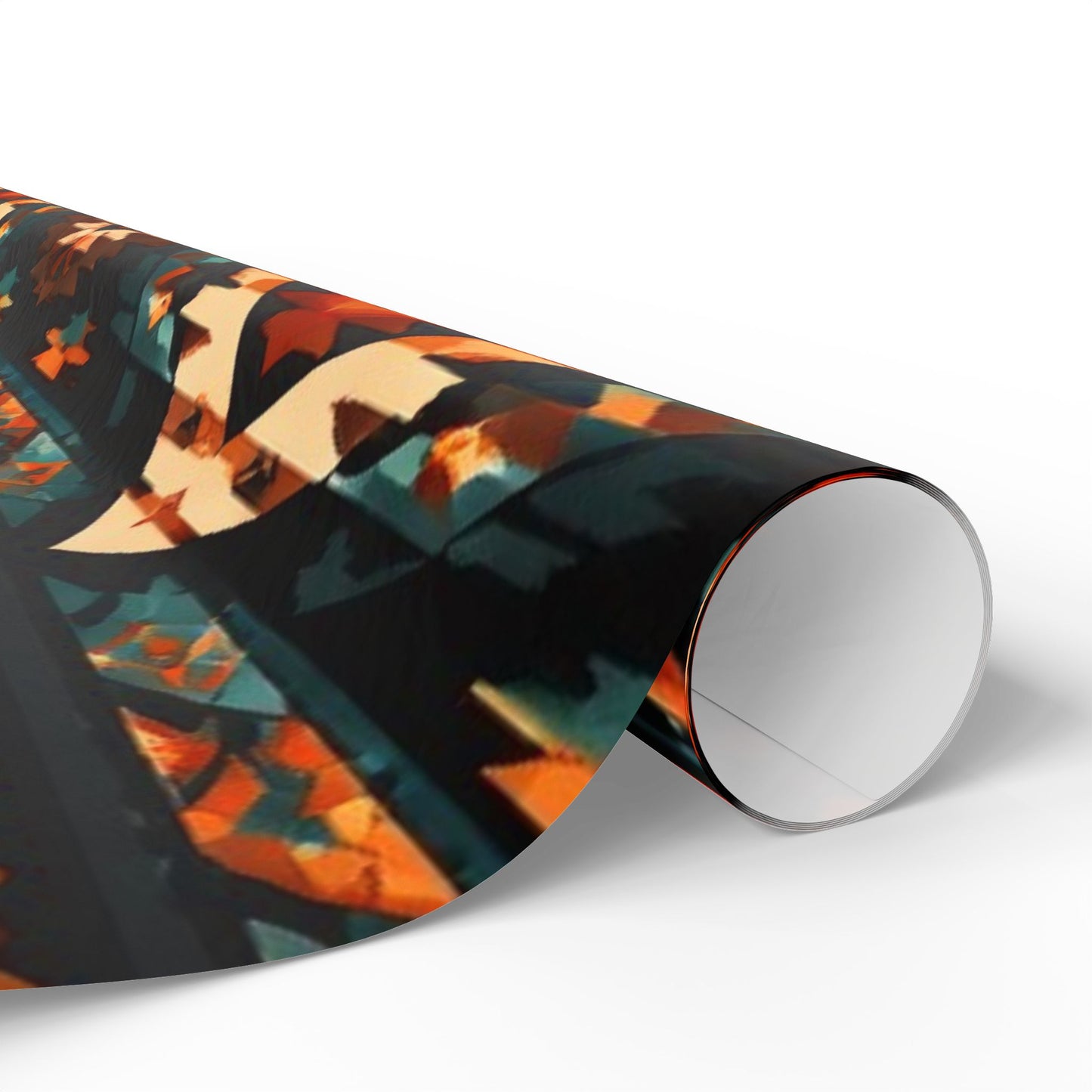 Southwestern Geo Pattern Wrapping Paper Roll — Rustic Aztec Gift Wrap